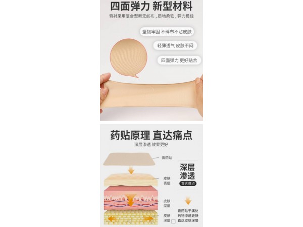 消炎鎮(zhèn)痛膏，四面彈力