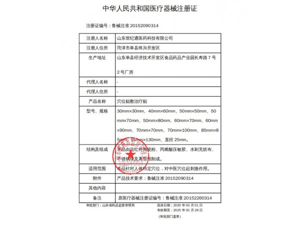 小兒感冒敷貼