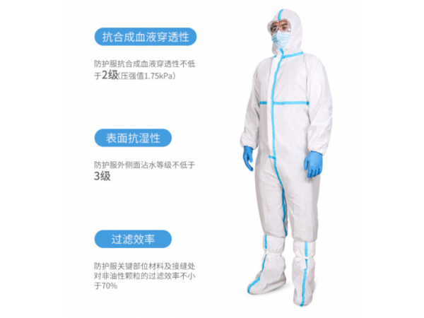 秝客 醫(yī)用一次性防護(hù)服連腳套 175碼 現(xiàn)貨