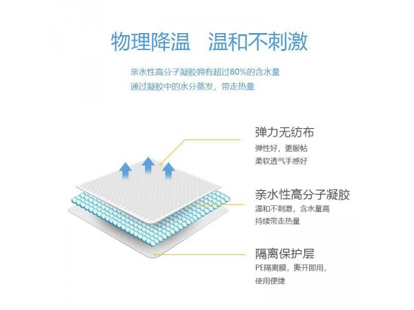 冷敷理療廠家生產(chǎn)成人冰涼貼夏季冰貼冰涼貼袋裝退熱降溫水凝膠防暑清涼貼。