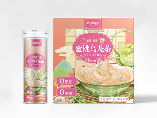 蜜桃烏龍茶 堅(jiān)實(shí)型壓片糖果